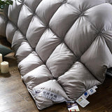 PlumeLux 100% Goose Down Piped Duvet - Luxurious Comfort & Warmth