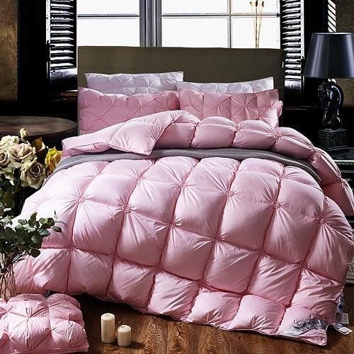 PlumeLux 100% Goose Down Piped Duvet - Luxurious Comfort & Warmth