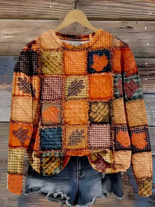 Women's Patchwork Knit Jumper
