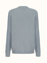 Plain Knitted Cardigan with Button Closure and Pockets - Olivia