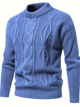 Plain Knitted Jumper for Men - Theo