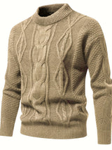 Plain Knitted Jumper for Men - Theo