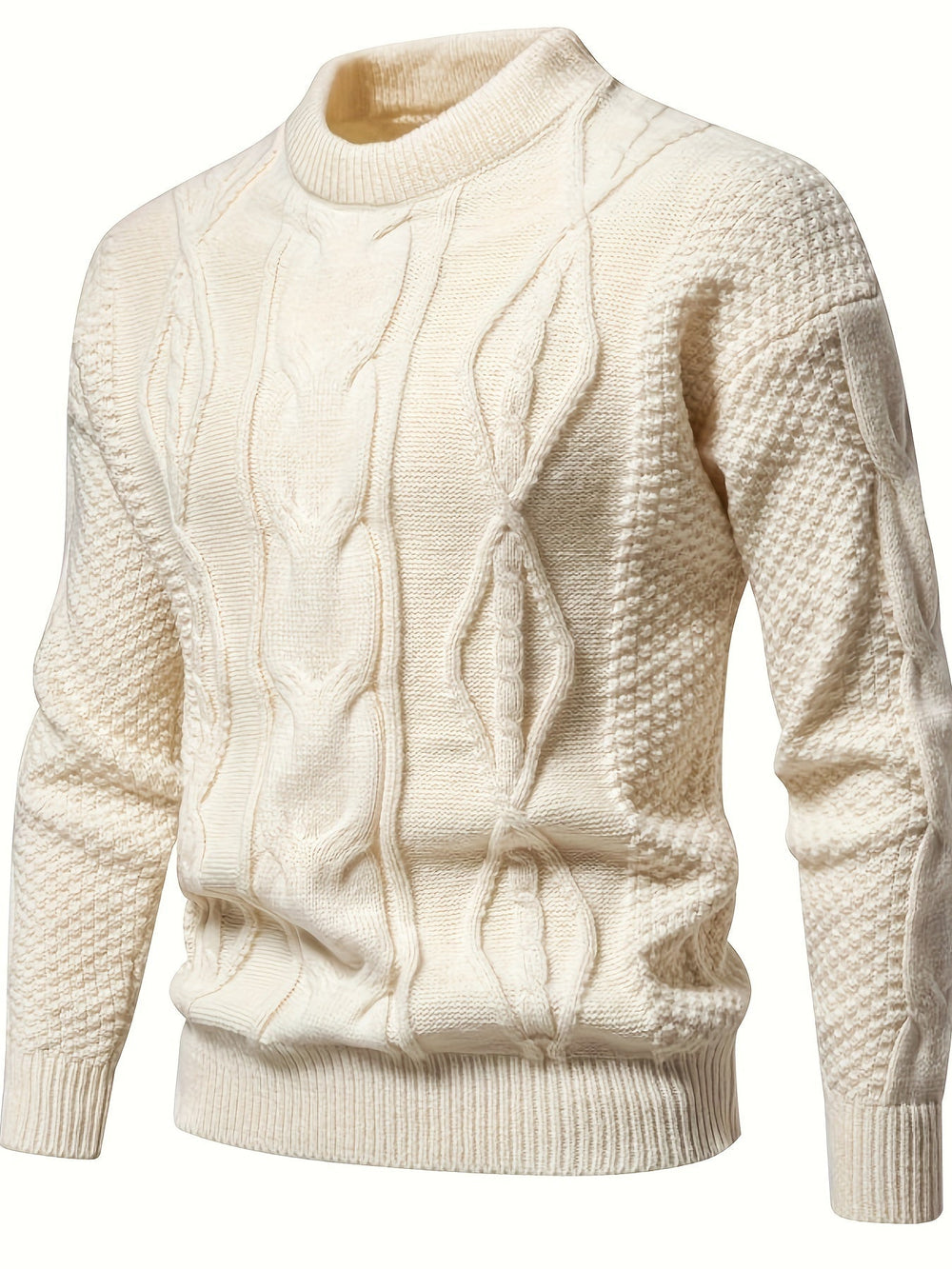 Plain Knitted Jumper for Men - Theo