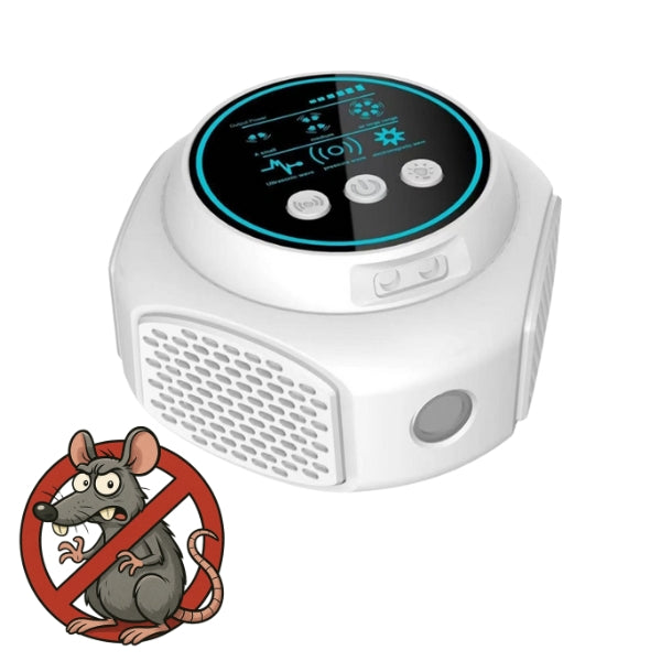 Ultrasonic Rodent Deterrent - Silent & Effective for Indoor/Outdoor Use, Covers 3200 sq ft