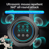 Ultrasonic Rodent Deterrent - Silent & Effective for Indoor/Outdoor Use, Covers 3200 sq ft