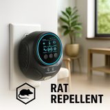 Ultrasonic Rodent Deterrent - Silent & Effective for Indoor/Outdoor Use, Covers 3200 sq ft
