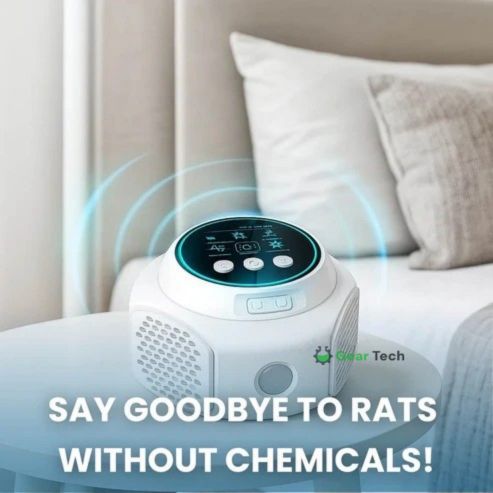 Ultrasonic Rodent Deterrent - Silent & Effective for Indoor/Outdoor Use, Covers 3200 sq ft