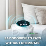 Ultrasonic Rodent Deterrent - Silent & Effective for Indoor/Outdoor Use, Covers 3200 sq ft
