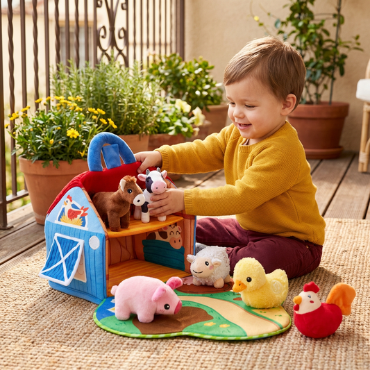 Farm Animal Playset – Soft Plush, Interactive Learning & Pretend Play