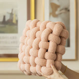 Luxurious Plush Woven Knot Boucle Cushion - Soft Decorative Throw Pillow for Home Decor