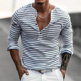 Dorian striped Henley shirt - detail