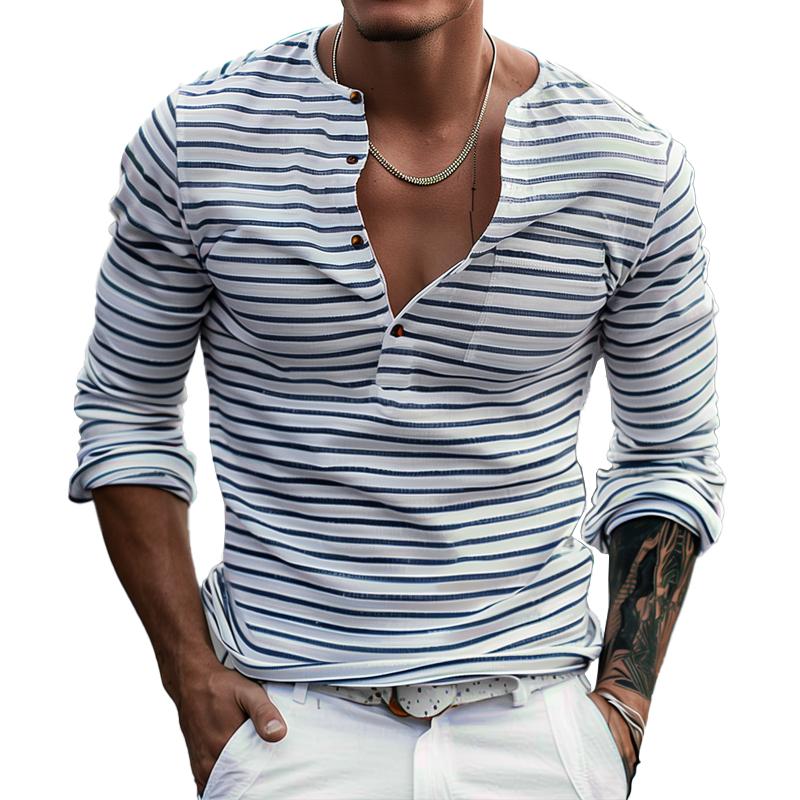 Dorian striped Henley shirt