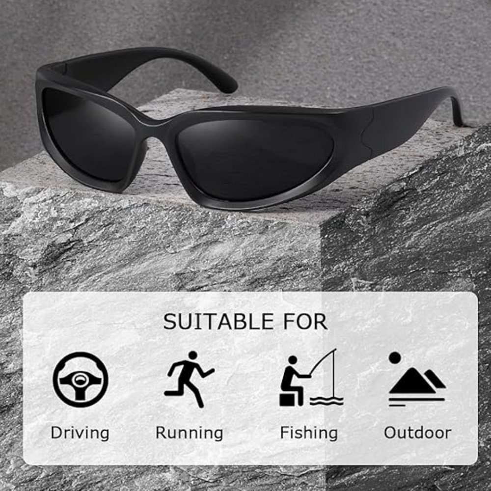 SwiftWrap Polarized Sports Sunglasses - Lightweight, UV Protection, Perfect for Outdoor Activities
