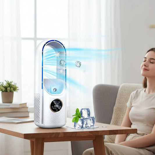 Portable Air Conditioner – Evaporative Cooling & Bladeless Fan Design
