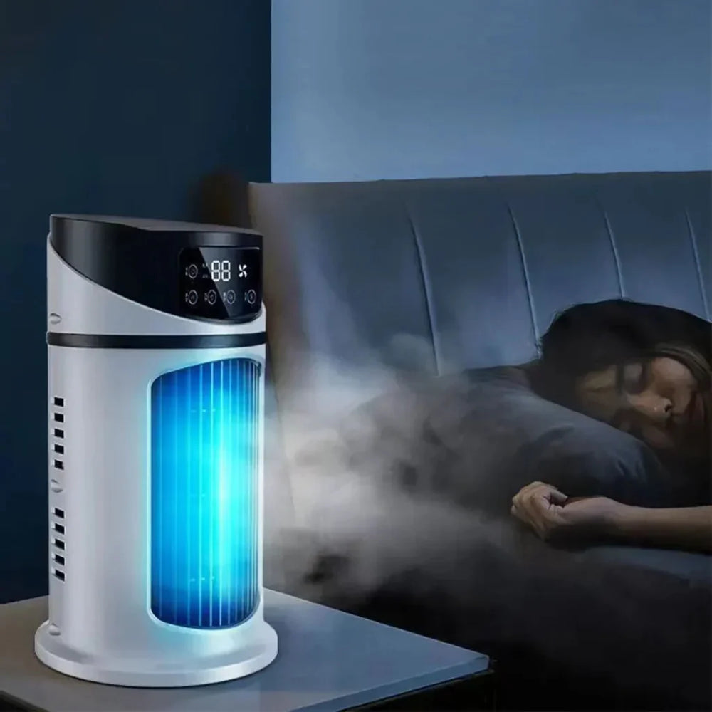 Portable Air Conditioner – Evaporative Cooling, Compact & Built-In Fan