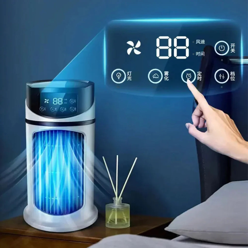 Portable Air Conditioner – Evaporative Cooling, Compact & Built-In Fan