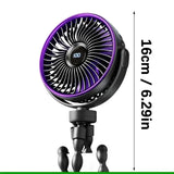 Portable Battery Operated Clip-On Fan Adjustable Foldable
