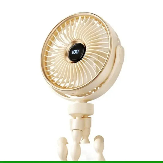 Portable Clip-On Fan – Battery Operated, Adjustable & Foldable Design