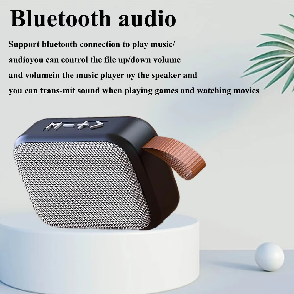 Portable Bluetooth Speaker - HiFi 3D Stereo Music Player with Deep Bass & Long Battery Life