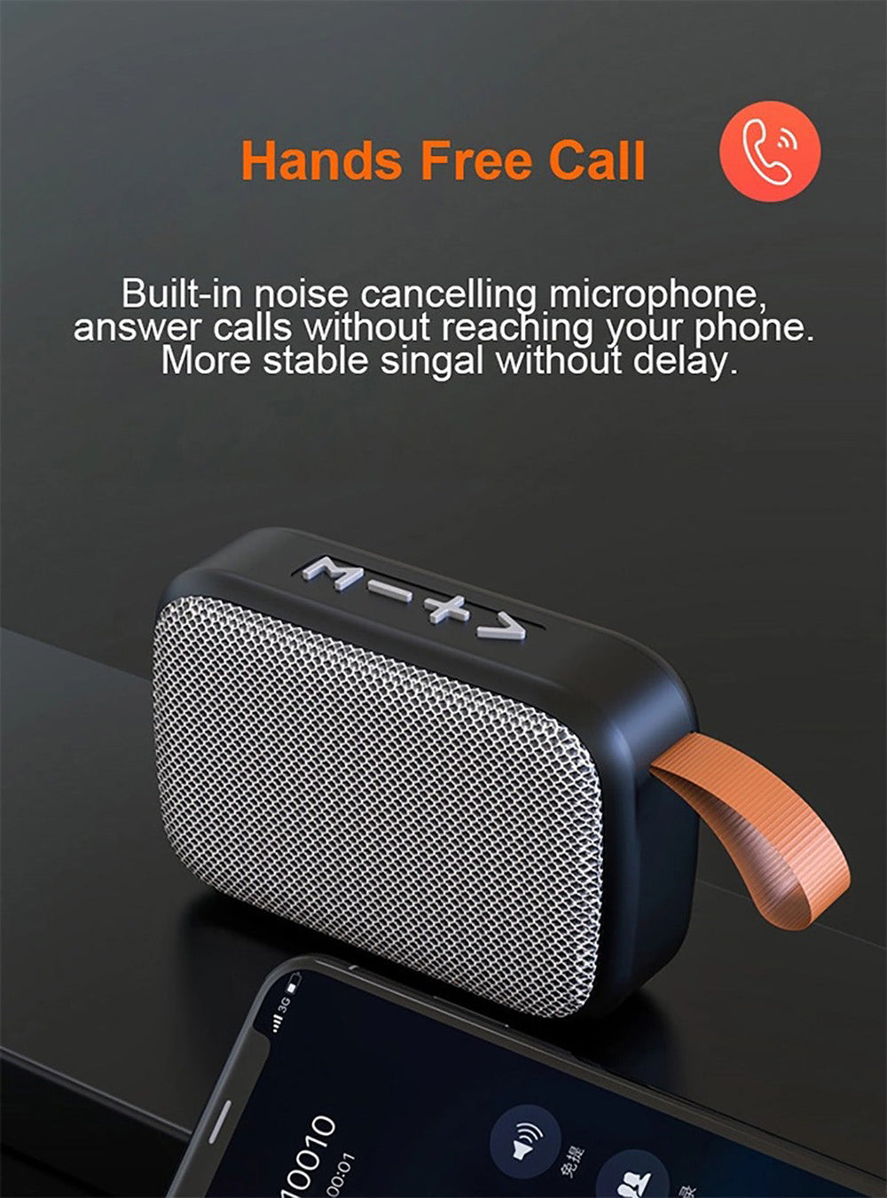 Portable Bluetooth Speaker - HiFi 3D Stereo Music Player with Deep Bass & Long Battery Life