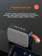 Portable Bluetooth Speaker - HiFi 3D Stereo Music Player with Deep Bass & Long Battery Life