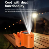 Portable Clip-On Desk Fan – USB Rechargeable, 360° Rotation & LED Display