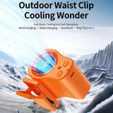 Portable Clip-On Desk Fan – USB Rechargeable, 360° Rotation & LED Display