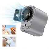 Portable Clip-On Desk Fan – USB Rechargeable, 360° Rotation & LED Display