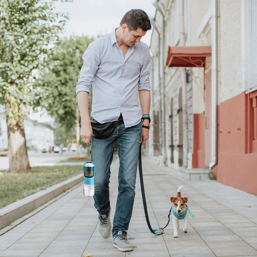 Portable Dog Water Bottle & Food Container - Leak-Proof Travel Bowl for Dogs - Ideal for Hiking, Camping, and Outdoor Adventures