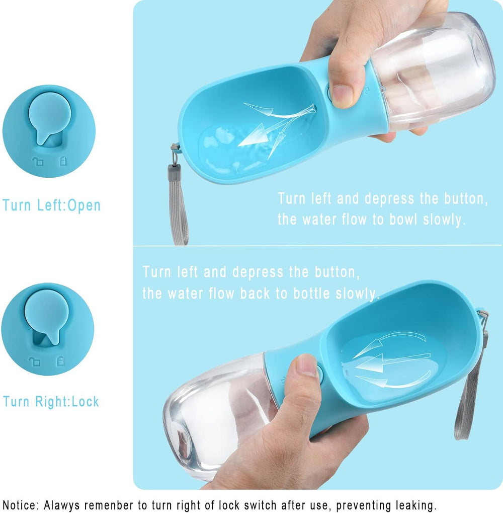 Portable Dog Water Bottle & Food Container - Leak-Proof Travel Bowl for Dogs - Ideal for Hiking, Camping, and Outdoor Adventures