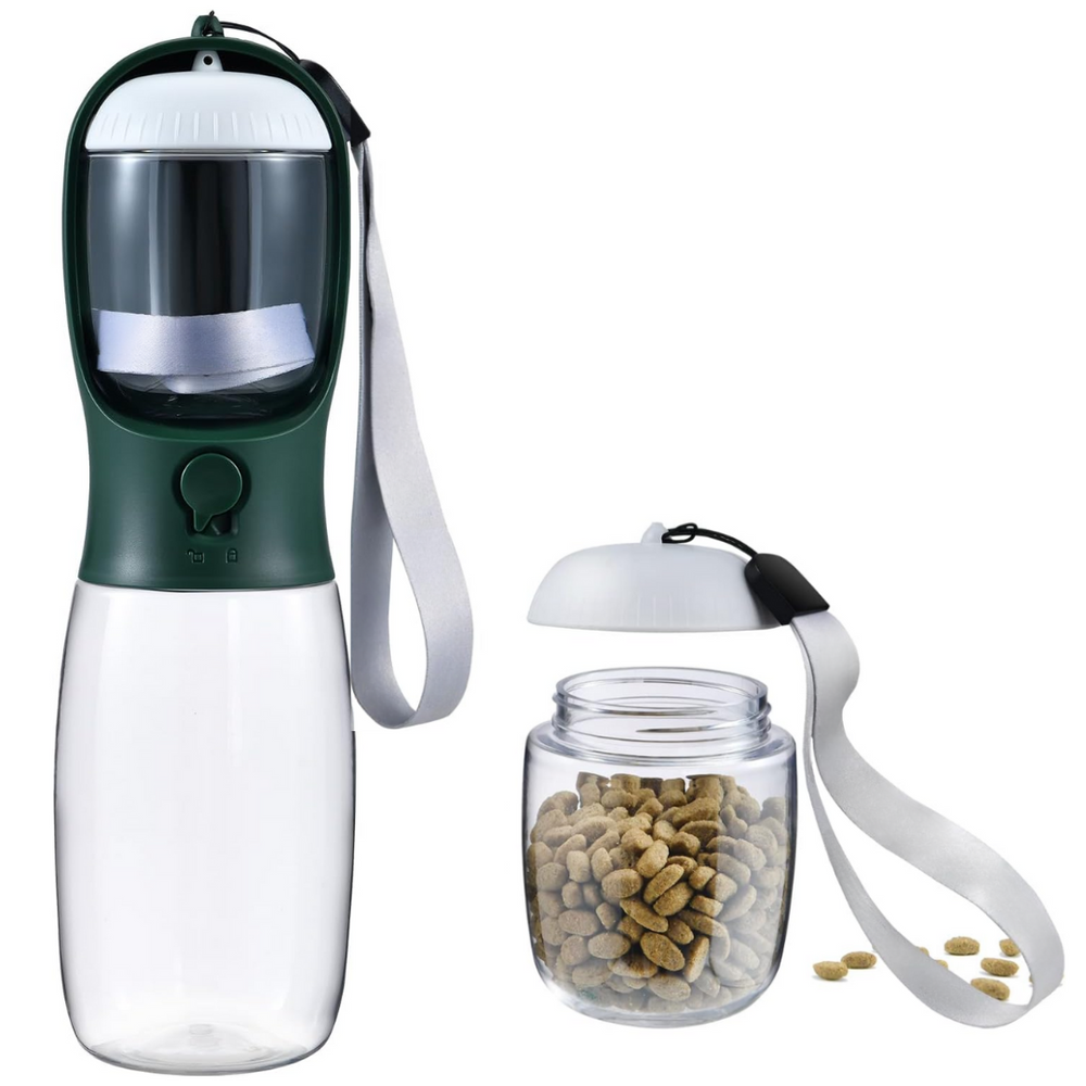 Portable Dog Water Bottle & Food Container - Leak-Proof Travel Bowl for Dogs - Ideal for Hiking, Camping, and Outdoor Adventures
