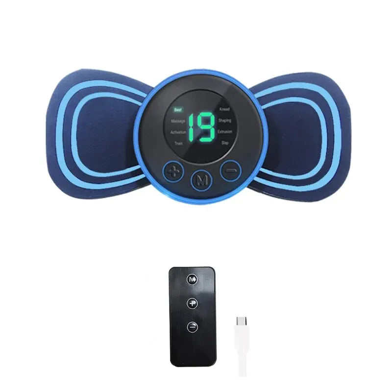Enhanced Product Title: **Portable Electric Mini Neck Massager with Remote Control & Heat Pad | Intelligent Massage Device for Relaxation & Pain Relief** 

This title includes relevant keywords for better visibility while clearly describing the product's