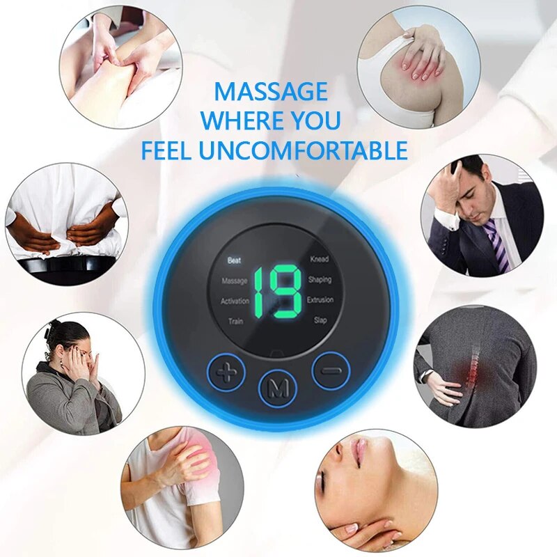 Enhanced Product Title: **Portable Electric Mini Neck Massager with Remote Control & Heat Pad | Intelligent Massage Device for Relaxation & Pain Relief** 

This title includes relevant keywords for better visibility while clearly describing the product's