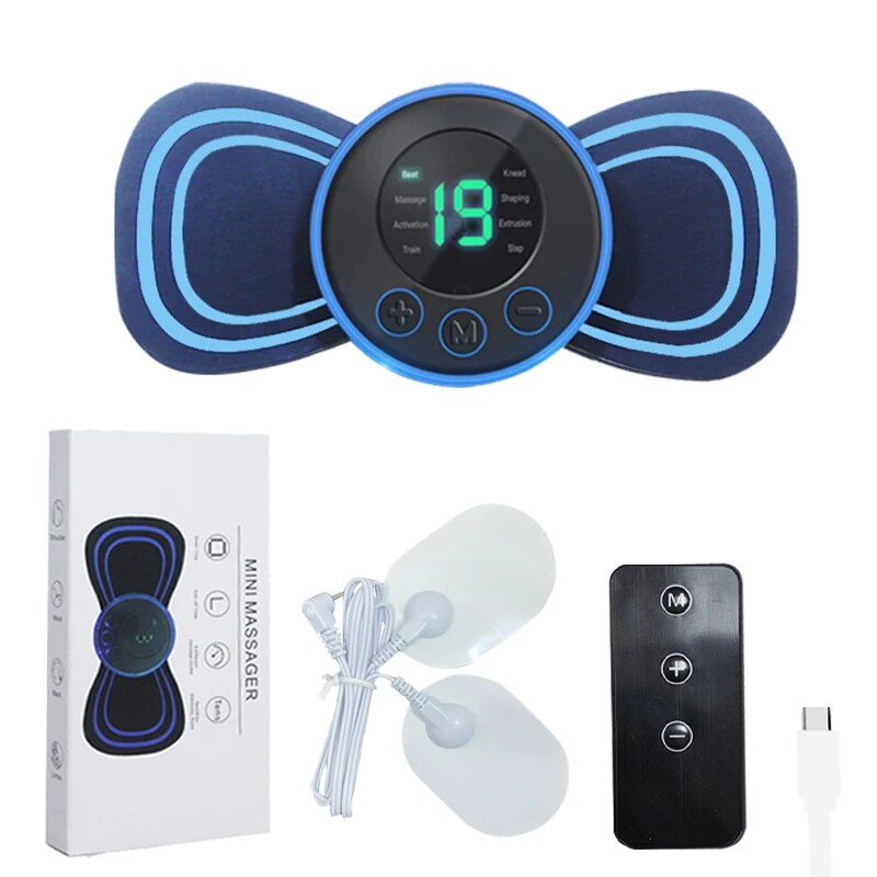 Enhanced Product Title: **Portable Electric Mini Neck Massager with Remote Control & Heat Pad | Intelligent Massage Device for Relaxation & Pain Relief** 

This title includes relevant keywords for better visibility while clearly describing the product's