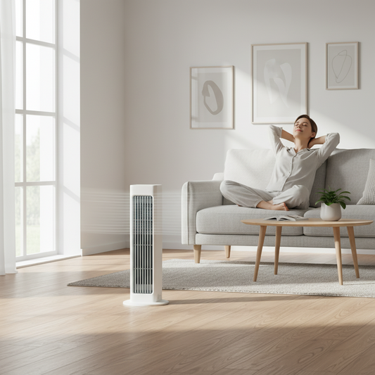 Tower Fan – Oscillating, Portable & Energy-Efficient