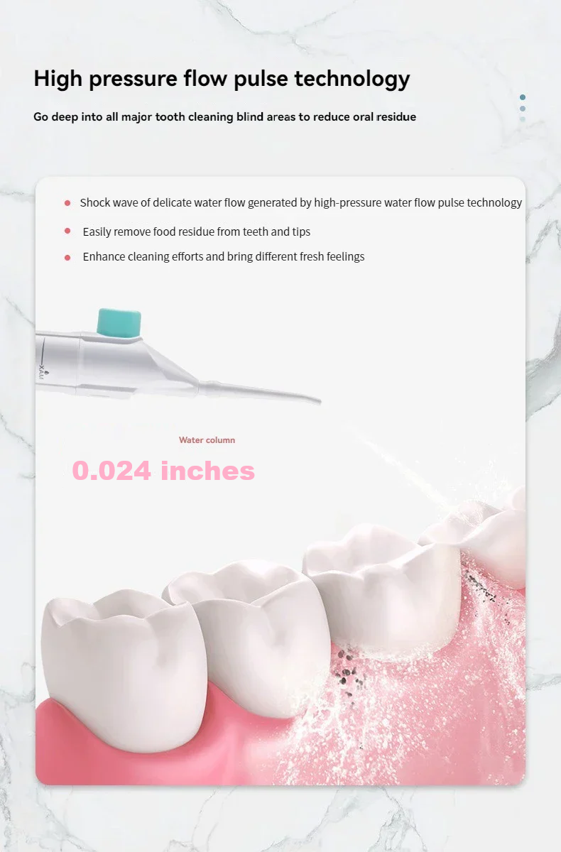 Portable High-Pressure Water Flosser - Professional Dental Irrigator for Deep Teeth Cleaning & Gum Care
