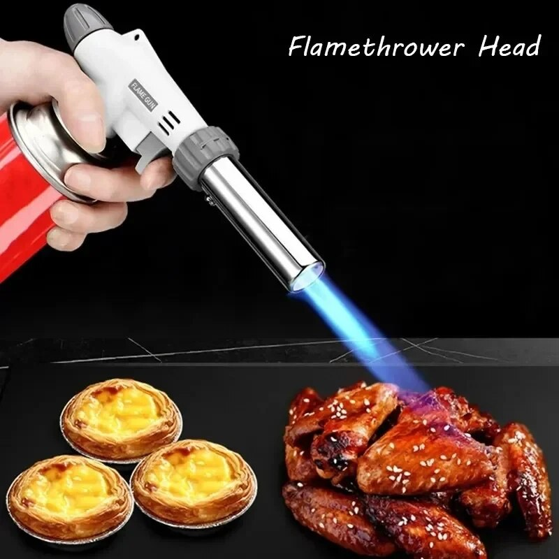 Enhanced Product Title: **Portable Butane Gas Stove - Versatile Metal Cooking Flame Gun for BBQ, Camping, and Outdoor Cooking** 

This title includes relevant keywords while maintaining clarity and appeal for potential buyers.
