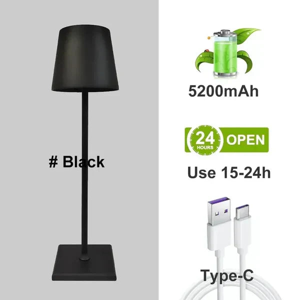 Portable Modern Aluminium Dimmable Table Lamp - LumiNova | Stylish LED Lighting for Home & Office