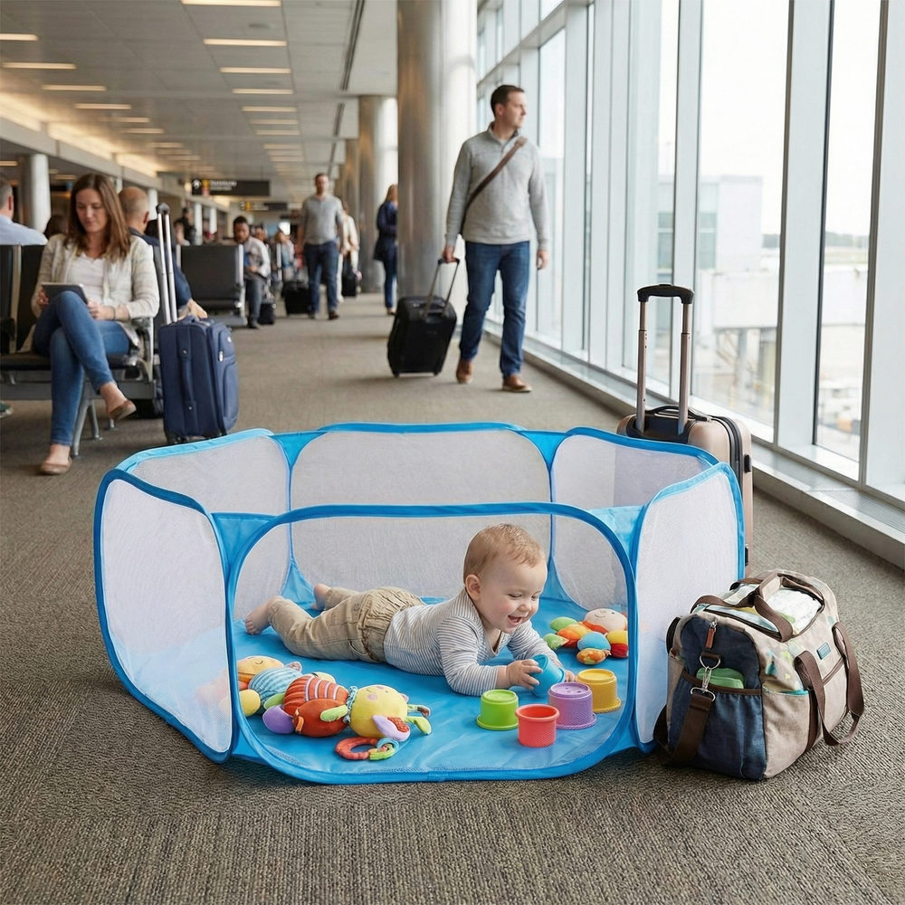 Portable Playpen – Lightweight Mesh, Travel & Safety Design