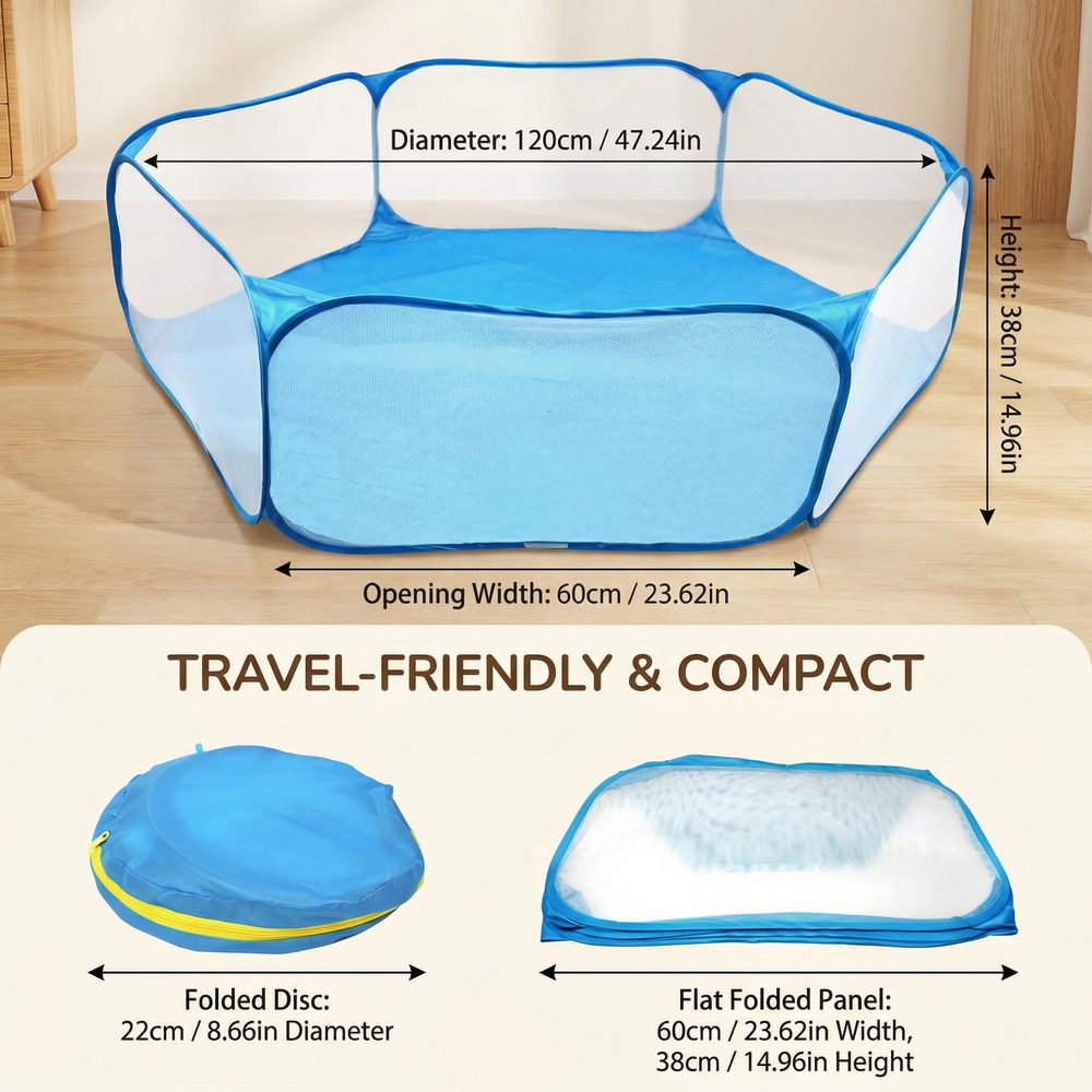 Portable Playpen – Lightweight Mesh, Travel & Safety Design