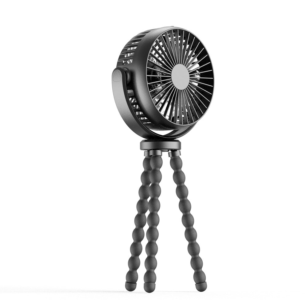 Portable Stroller Fan with 8000mAh Battery - Rechargeable, Quiet, and Adjustable for Baby Comfort