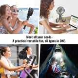 Portable Stroller Fan with 8000mAh Battery - Rechargeable, Quiet, and Adjustable for Baby Comfort