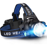 High-Performance Waterproof LED Headlamp with Zoom Feature & Rechargeable Battery - Ideal for Outdoor Activities