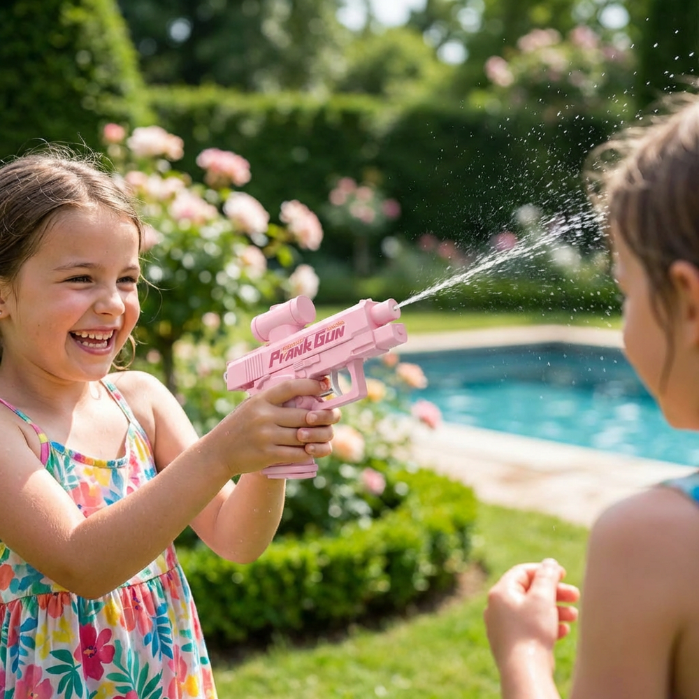 Prank Double-Sided Water Gun – Non-Toxic Material, Compact Design & Kids Outdoor Fun