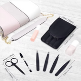 6-Piece Precision Tweezer Set for Eyebrows with Travel Case - Perfect for Grooming & Eyebrow Shaping
