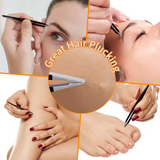 6-Piece Precision Tweezer Set for Eyebrows with Travel Case - Perfect for Grooming & Eyebrow Shaping