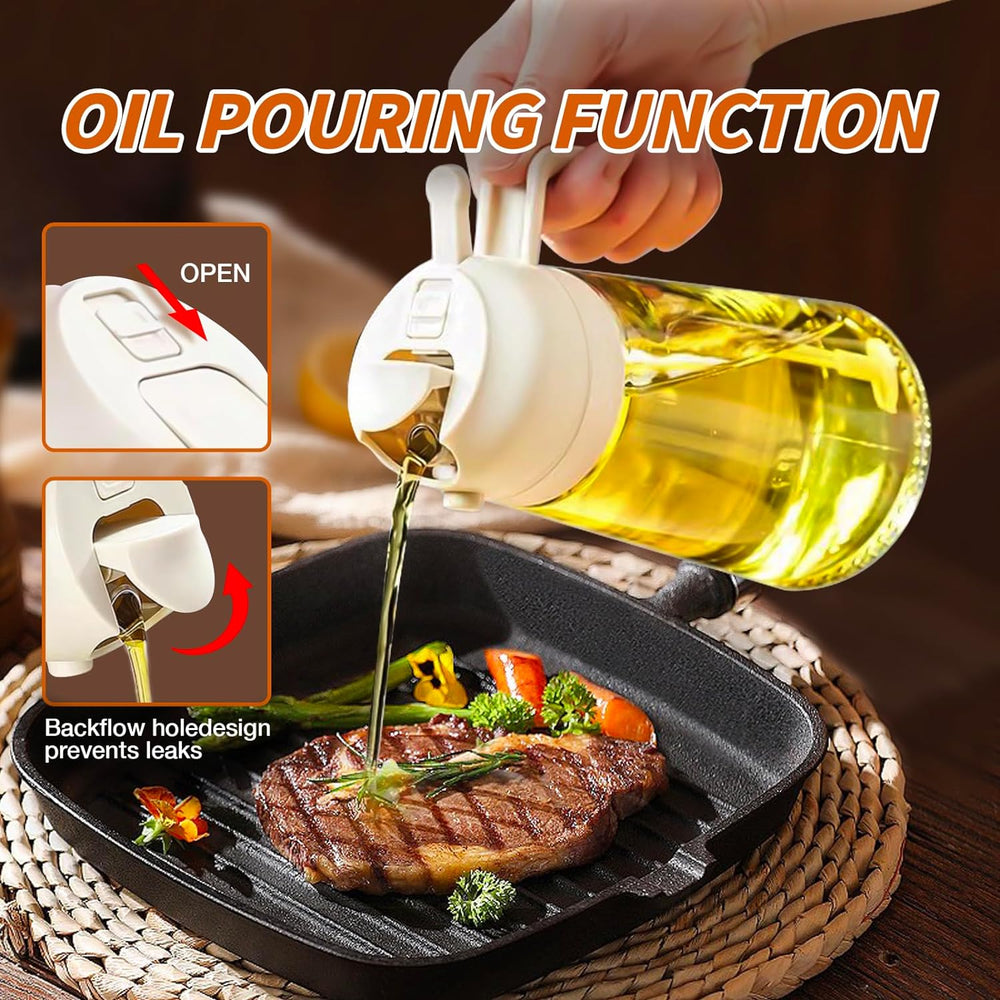 Premium 2-in-1 Olive Oil Spray - DualSpray | Versatile Cooking & Baking Spray for Healthy Meals