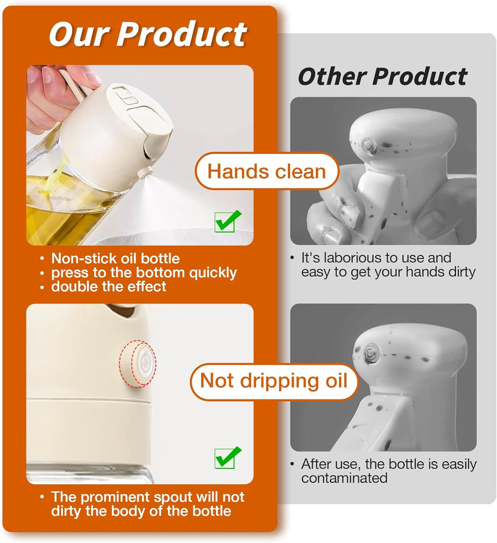 Premium 2-in-1 Olive Oil Spray - DualSpray | Versatile Cooking & Baking Spray for Healthy Meals