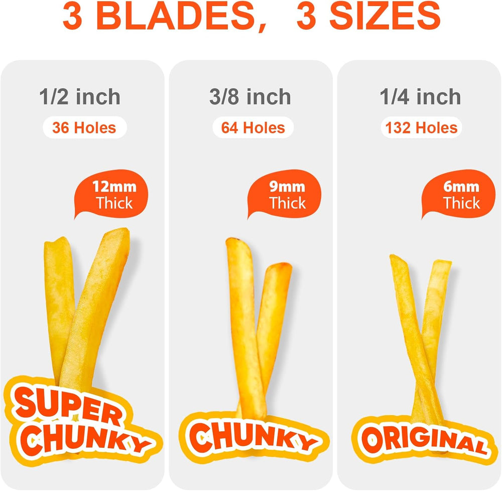 Professional Grade Premium French Fry Cutter - Effortless Vegetable Slicing for Perfect Fries at Home