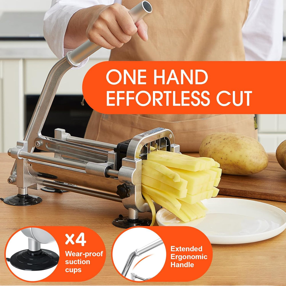 Professional Grade Premium French Fry Cutter - Effortless Vegetable Slicing for Perfect Fries at Home